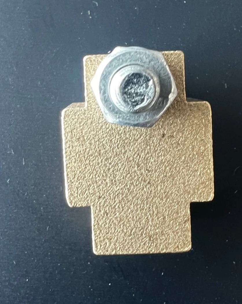 1x Hydraulic Brake Trailer Caravan Brass T Piece 3 Way Block. Suit 3/8" Nuts. - Image 2