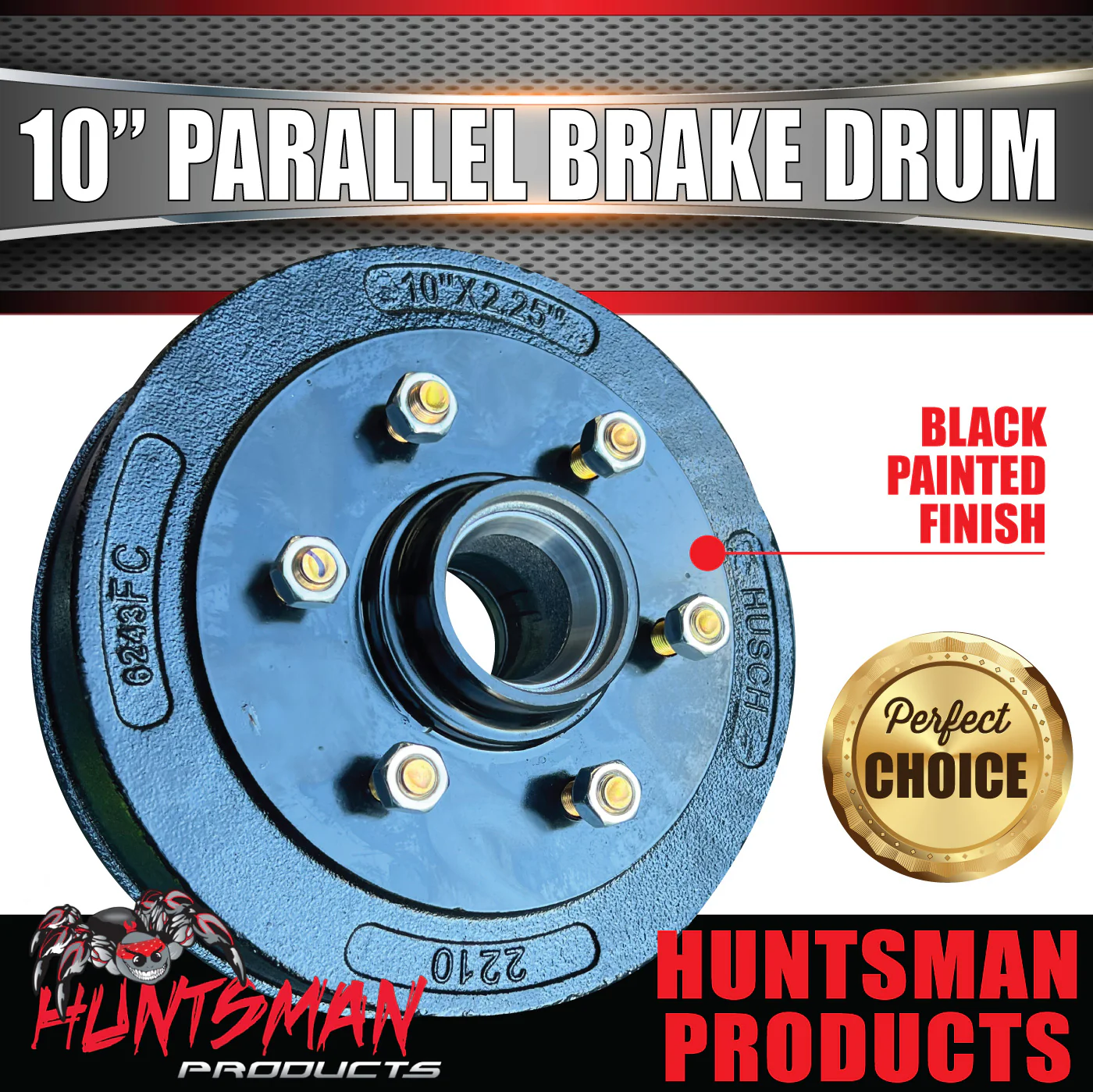 1X Trailer Caravan 10" Drum 6 Stud Landcruiser Pattern Parallel Bearings L68149 - Image 4