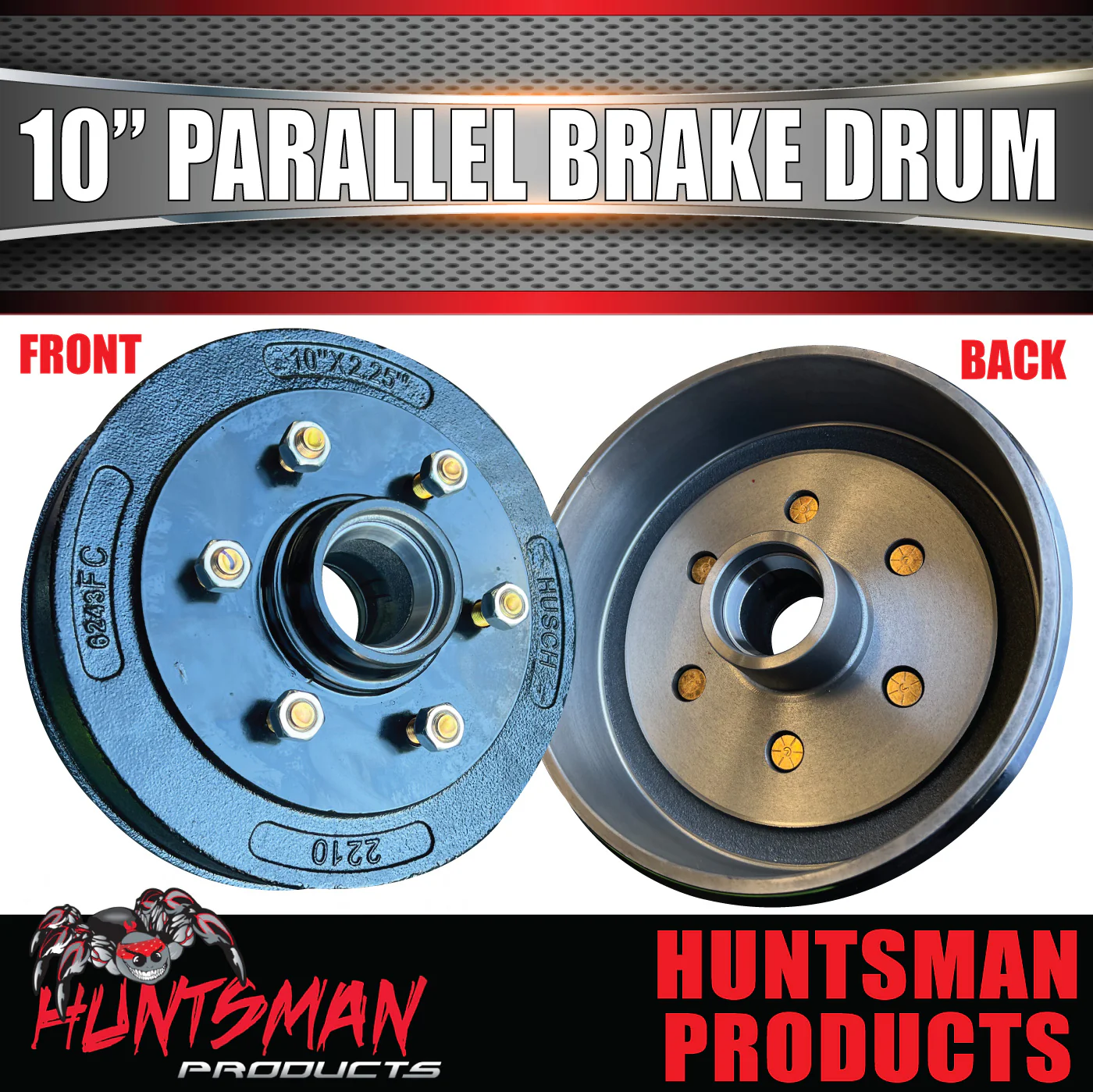 1X Trailer Caravan 10" Drum 6 Stud Landcruiser Pattern Parallel Bearings L68149 - Image 5