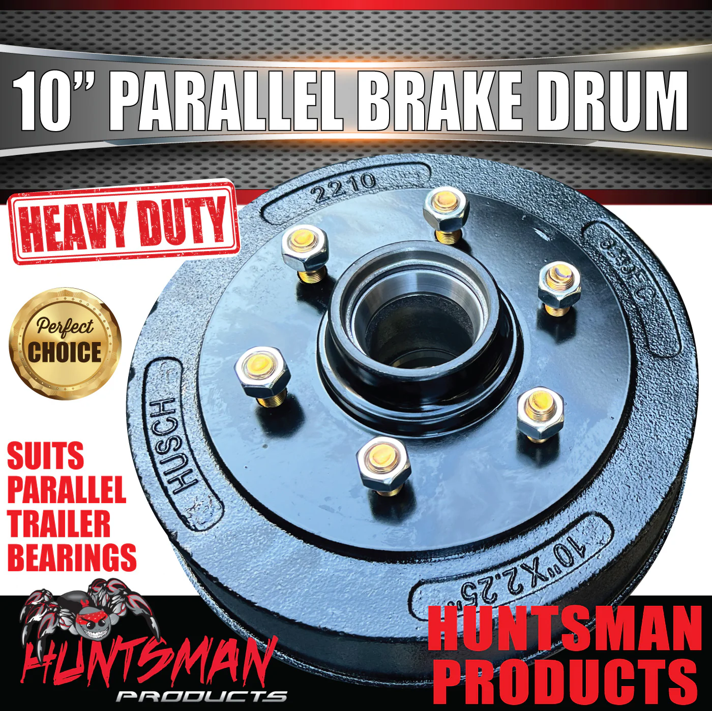 1X Trailer Caravan 10" Drum 6 Stud Landcruiser Pattern Parallel Bearings L68149 - Image 6