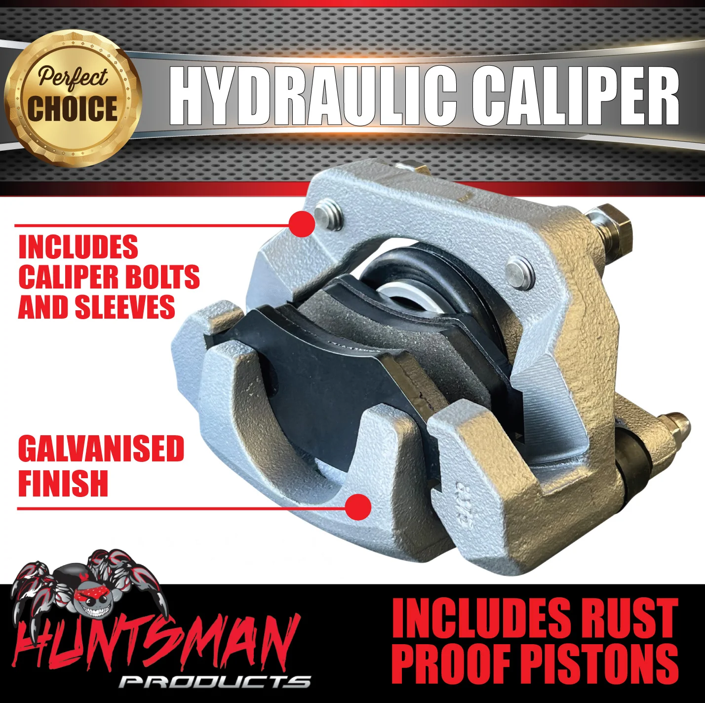 X2 Trailer Caravan Galvanised Hydraulic Disc Brake Calipers with Rust Proof Pistons suit Trojan Alko Huntsman - Image 6