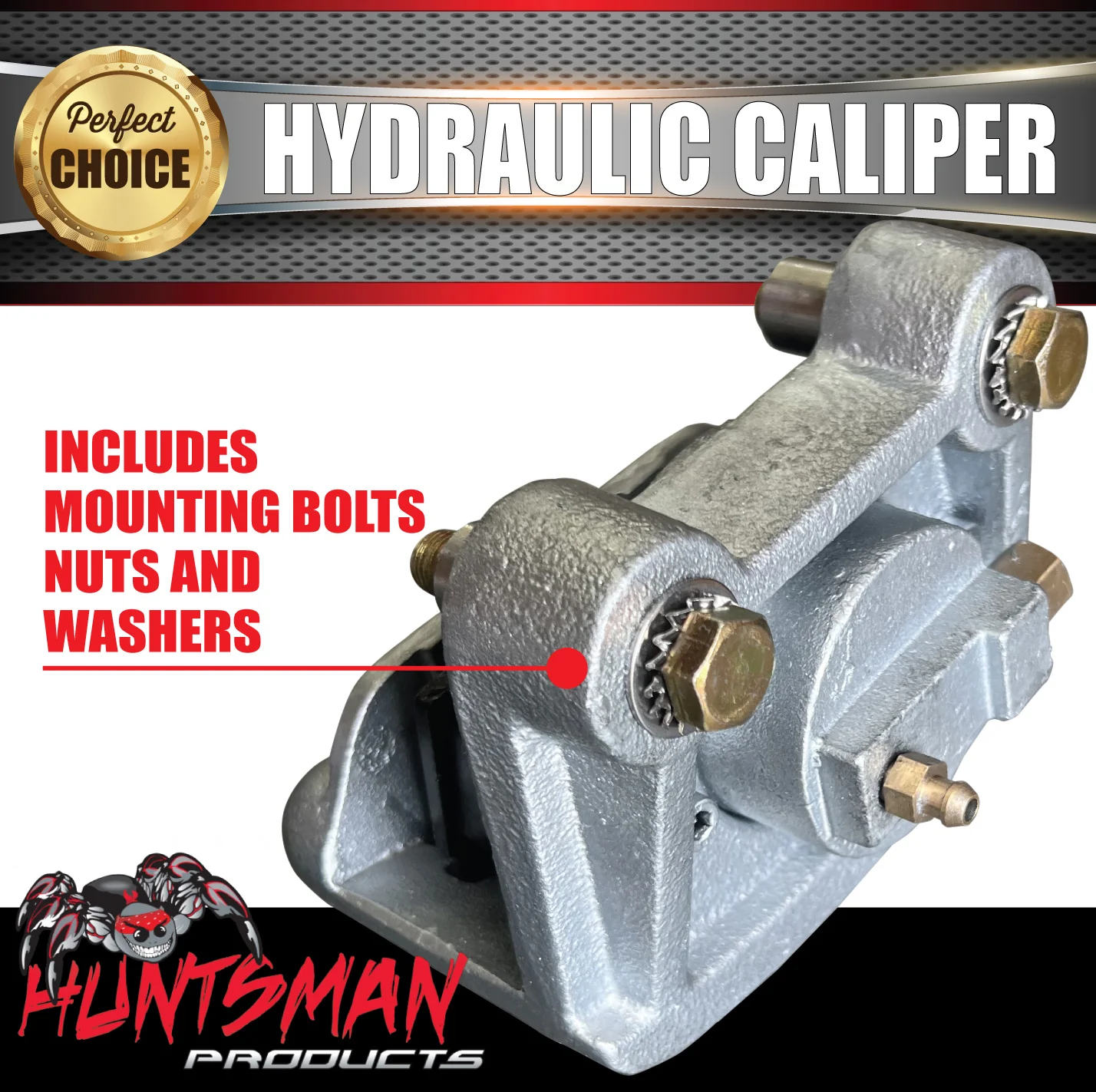 1x Trailer Caravan Galvanised Hydraulic Disc Brake Caliper With Stainless Piston - Image 2