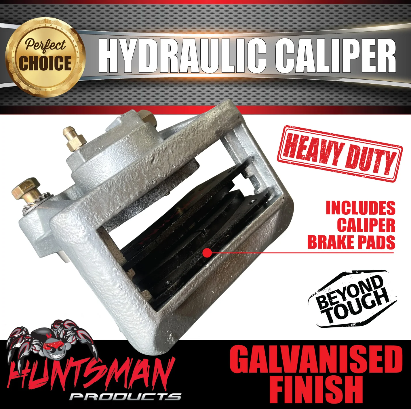 1x Trailer Caravan Galvanised Hydraulic Disc Brake Caliper With Stainless Piston - Image 3