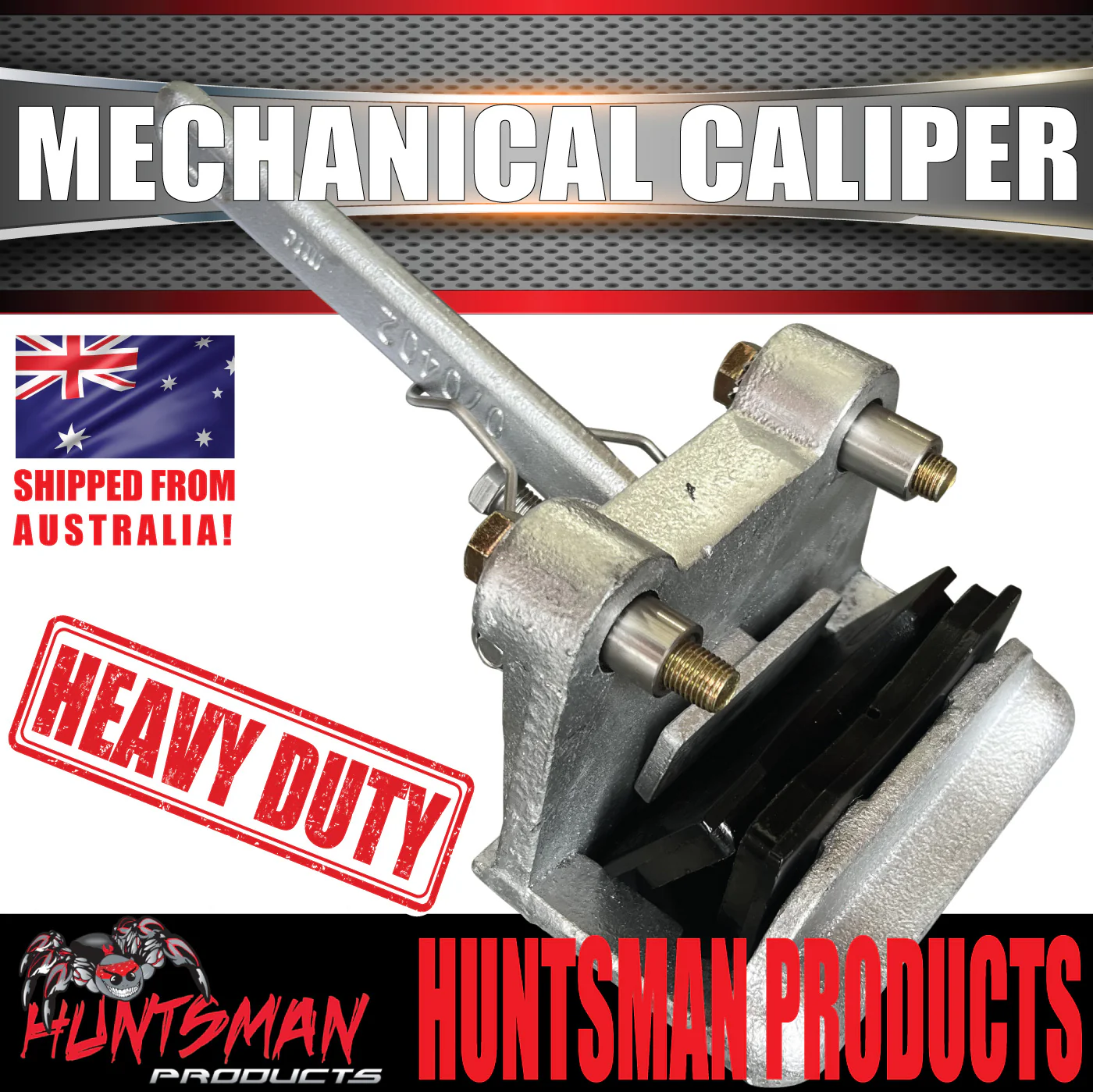2x Trailer Caravan Galvanised Mechanical Disc Brake Calipers, Bolts & Stainless Sleeves - Image 3
