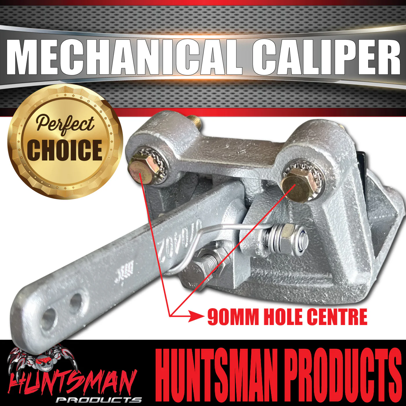 2x Trailer Caravan Galvanised Mechanical Disc Brake Calipers, Bolts & Stainless Sleeves - Image 5