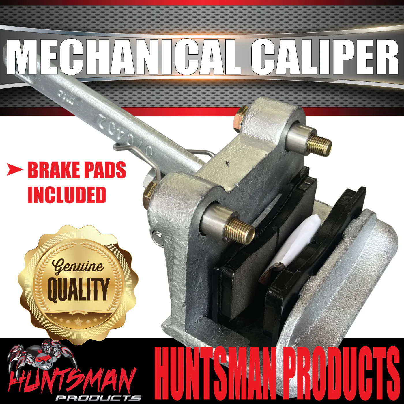 2x Trailer Caravan Galvanised Mechanical Disc Brake Calipers, Bolts & Stainless Sleeves - Image 6