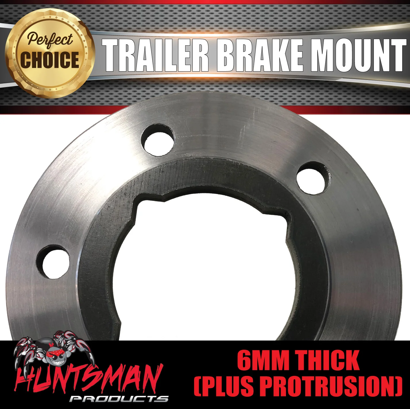1x Weld Trailer Brake Mount For 12" Electric Brakes For 65mm Round or 50mm Square Axles - Image 4