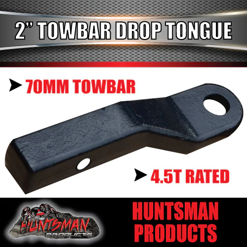 2" DROP FORGED TOWBAR TONGUE TO SUIT 70MM 4500KG RATED TOW BALL. - Image 4
