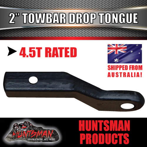 2" DROP FORGED TOWBAR TONGUE TO SUIT 70MM 4500KG RATED TOW BALL. - Image 5