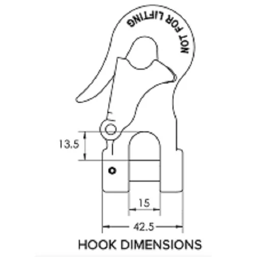 2 x 13mm 3500Kg ATM Mawby Hook Trailer Safety Chain Coupling AS4177.4 - Image 7