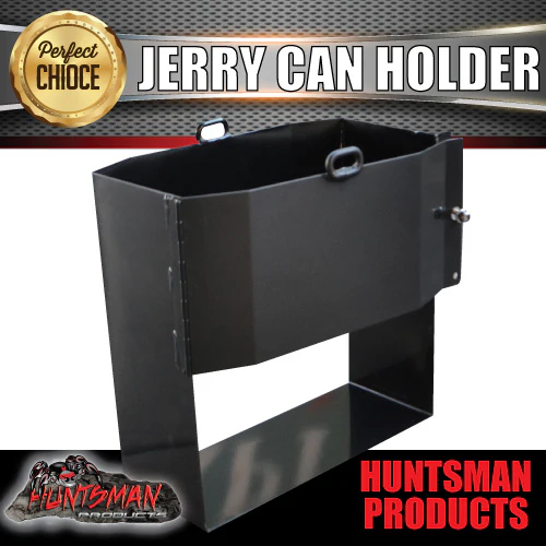 20 Litre Jerry Can Holder Front Opening Black Powdercoat Finish - Image 5