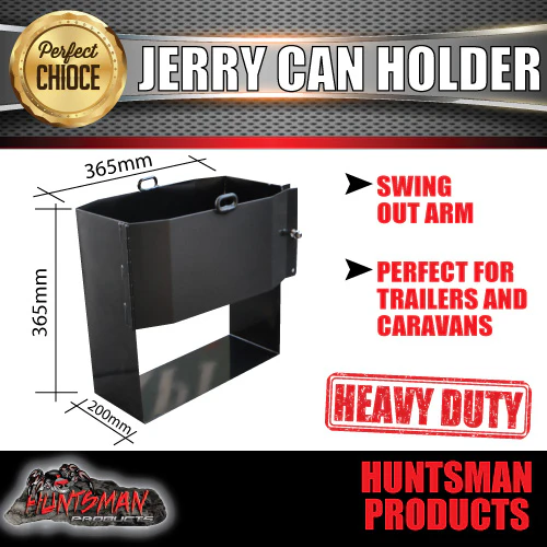 20 Litre Jerry Can Holder Front Opening Black Powdercoat Finish - Image 6