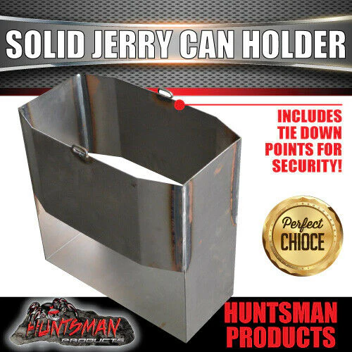 20 Litre Natural Finish Solid Welded Jerry Can Holder For Caravan Camper Trailer - Image 2
