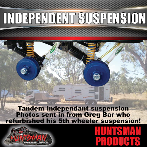 2000kg Caravan Camper Trailer Tandem Shock & Coil Independent Suspension - Image 4