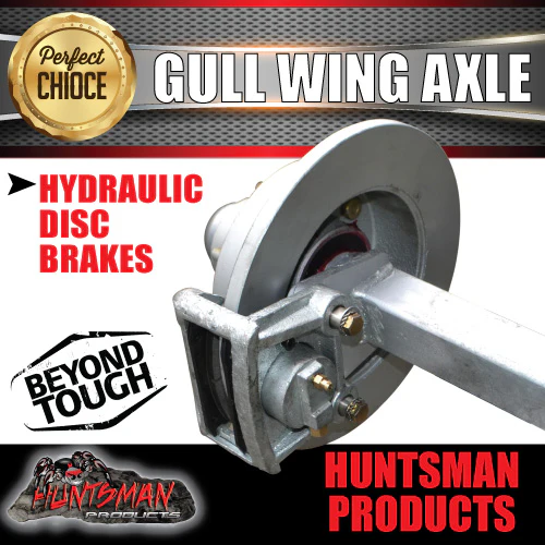 2000Kg Galvanised Hydraulic Disc Gullwing Boat Trailer Axle - Image 4