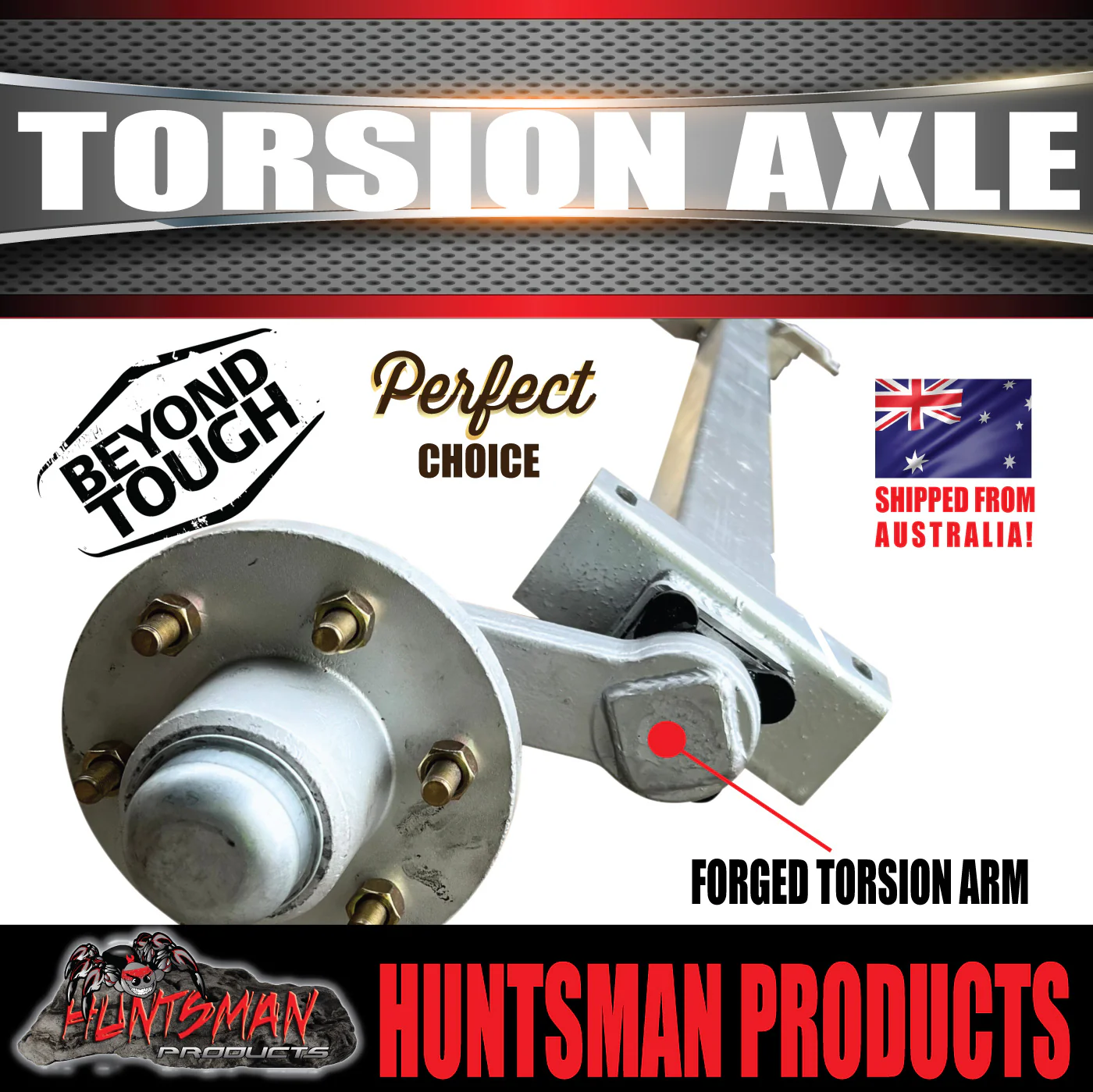 2000Kg Trailer Caravan Torsion Bar Lazy Axle. Independent Suspension L/C Pattern. - Image 4