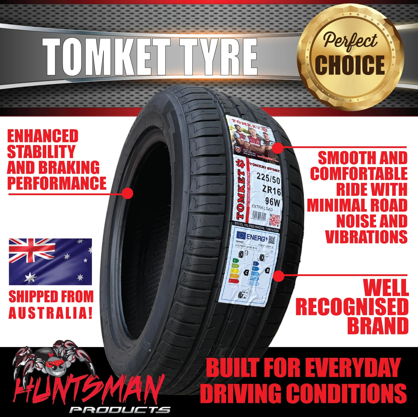 225/50R16 Tomket Extra Load Tyre 96W XL. 225 50 16 - Image 3