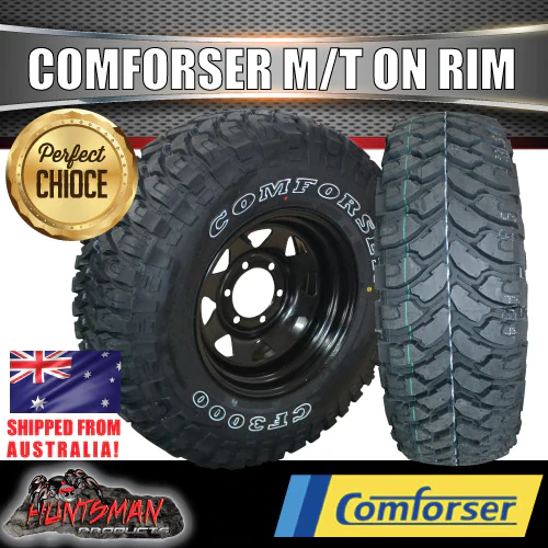 265/70R16 L/T Comforser Mud tyre on 16" black steel wheel. 265 70 16 - Image 4
