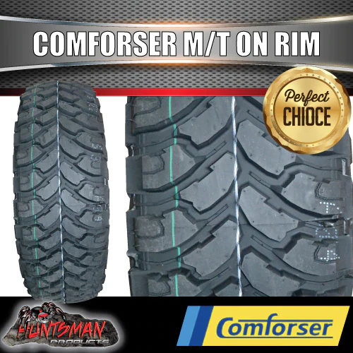 265/70R16 L/T Comforser Mud tyre on 16" black steel wheel. 265 70 16 - Image 6