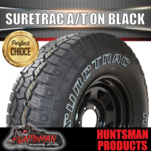 265/70R16 Suretrac A/T Tyre on16" Black Steel Rim. 265 70 16 - Image 3