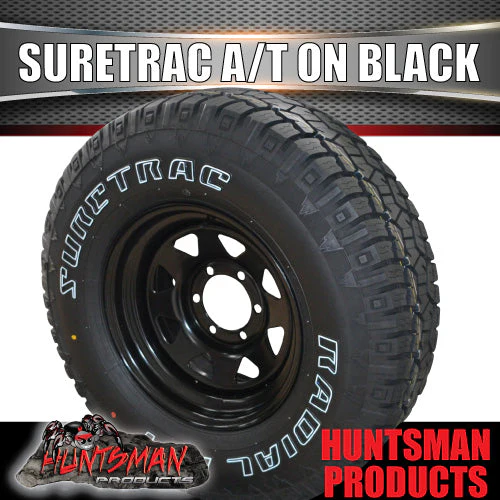 265/75R16 Suretrac Sierra A/T Tyre on 16" Black Steel Rim. 265 75 16 - Image 4