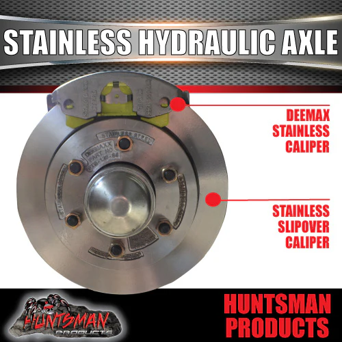 2720kg Trailer Caravan 65mm Round Stainless Hydraulic Disc Axle - Image 4