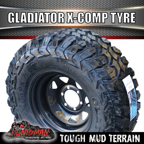 285/70R17 L/T Gladiator X-COMP Mud Tyre on 17" Black Steel Rim. 285 70 17 - Image 5