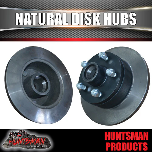 2x 10" Trailer Caravan Natural Disc Hubs HT Holden Pattern & SL Bearings 5/108 - Image 5