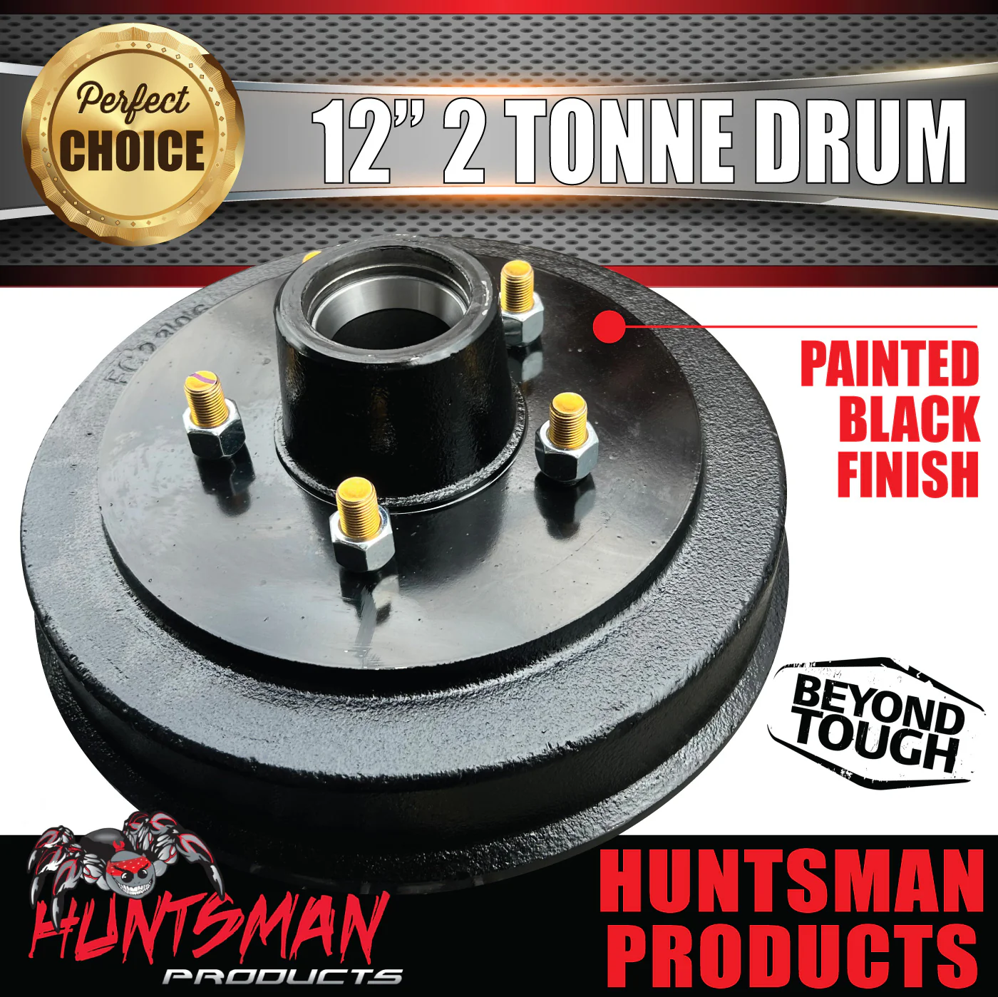 2x 12" 2 Tonne 5 Stud Electric Trailer Caravan Brake Drums & Japanese KOYO Bearings - Image 7