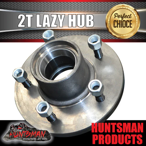 2X 2 Tonne 5 Stud Landcruiser Stud Pattern Trailer Hubs 5/150 pcd 2000kg Bearings - Image 4