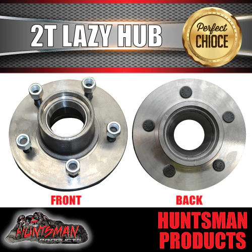 2X 2000Kg 5 Stud Landcruiser Stud Pattern Trailer Hubs & 50mm Stub Axles 5/150 pcd - Image 4