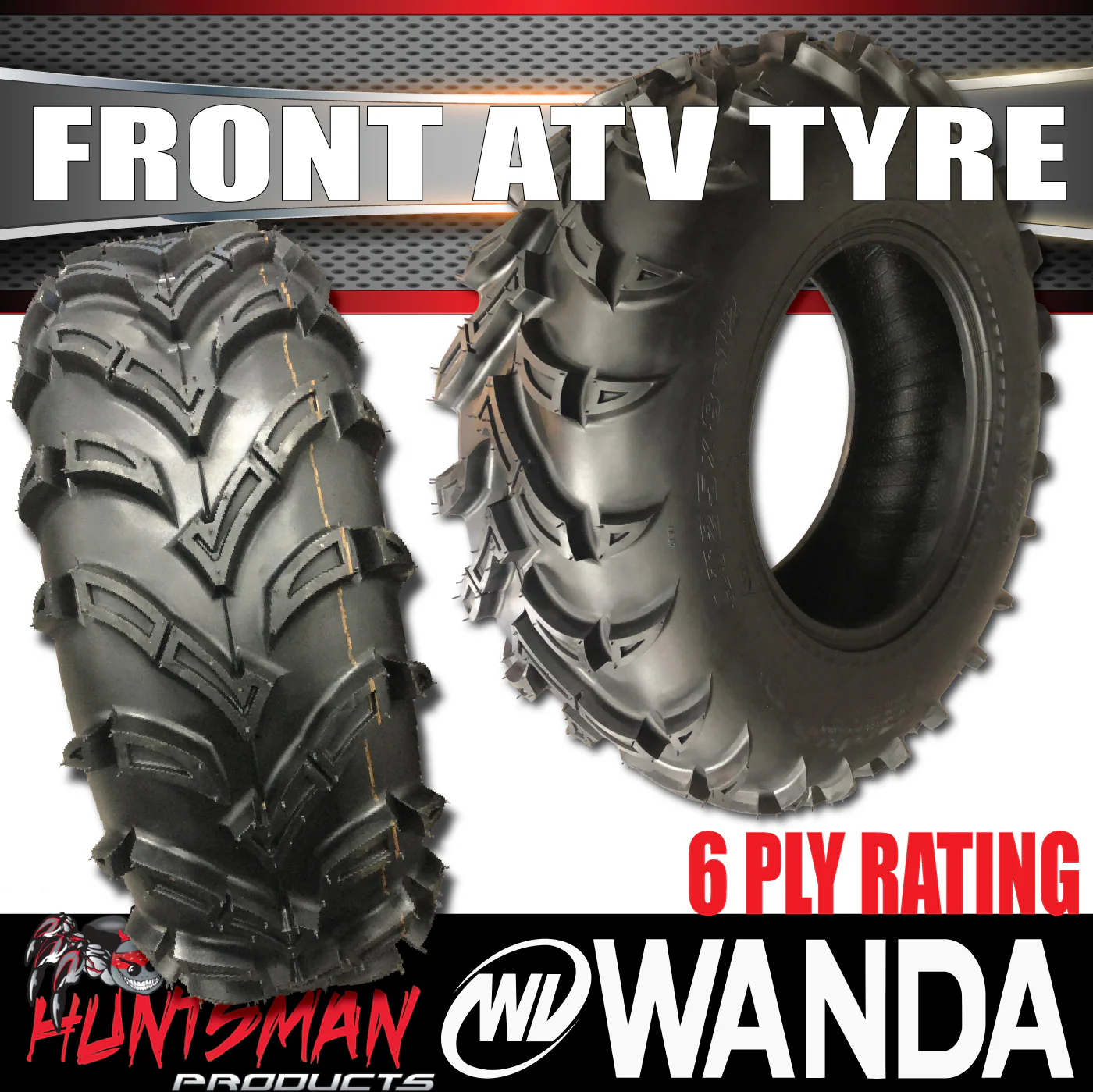 2x 25X8-12 Inch Wanda P377 Front ATV Tyre 43J For Quad Bike ATV Buggy UTV 250cc 300cc - Image 4