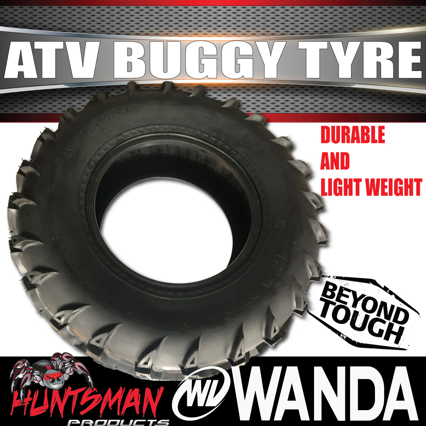 2x 25X8-12 Inch Wanda P377 Front ATV Tyre 43J For Quad Bike ATV Buggy UTV 250cc 300cc - Image 7