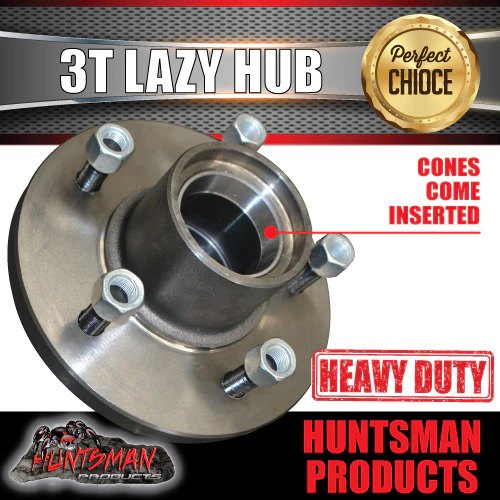 2X 3000kg 5 Stud Landcruiser Stud Pattern Trailer Hubs 5/150 pcd & Koyo Bearings - Image 2