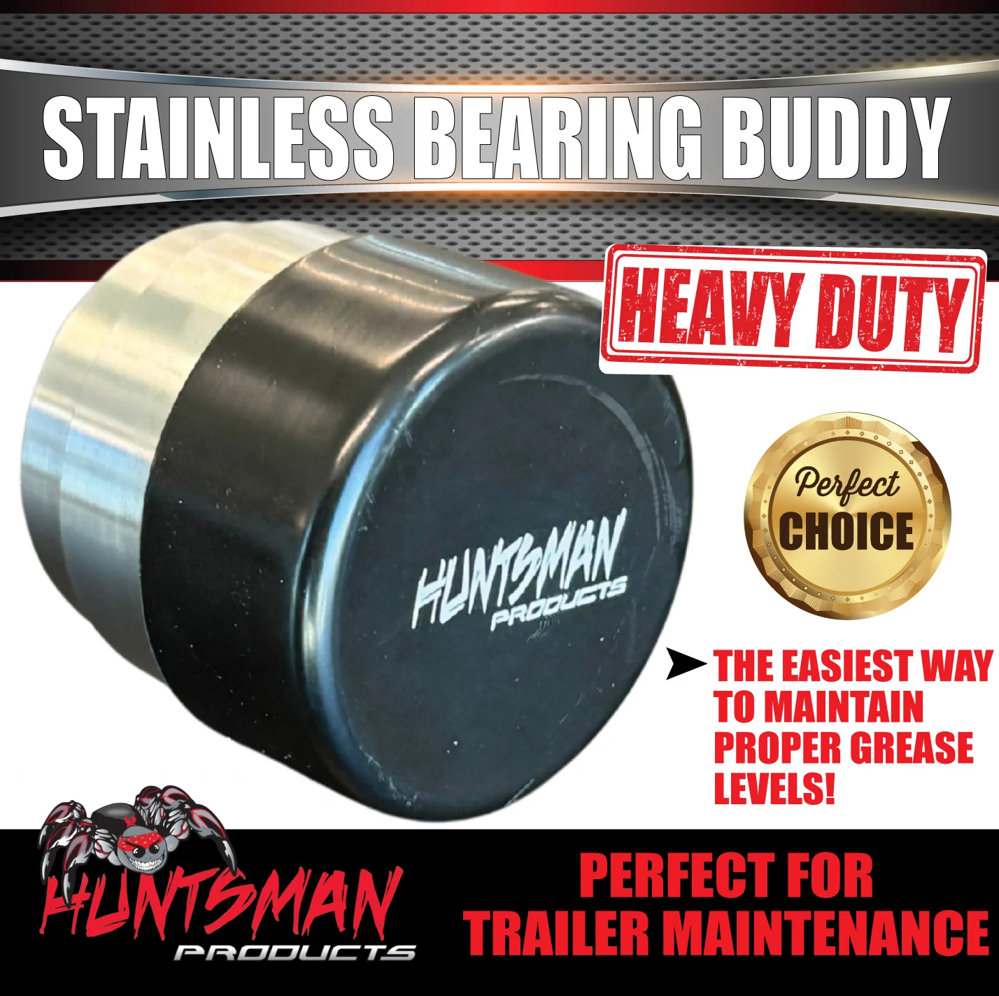 2x 45mm Boat trailer Caravan All Stainless Steel Bearing Buddy Protectors - Image 4