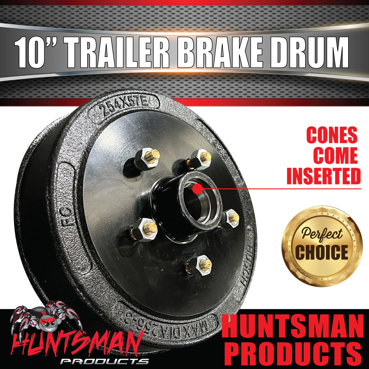 2X 5 Stud Trailer 10" Drums Suit HT Holden 5/108 PCD & S/L (Ford) Bearings. - Image 5
