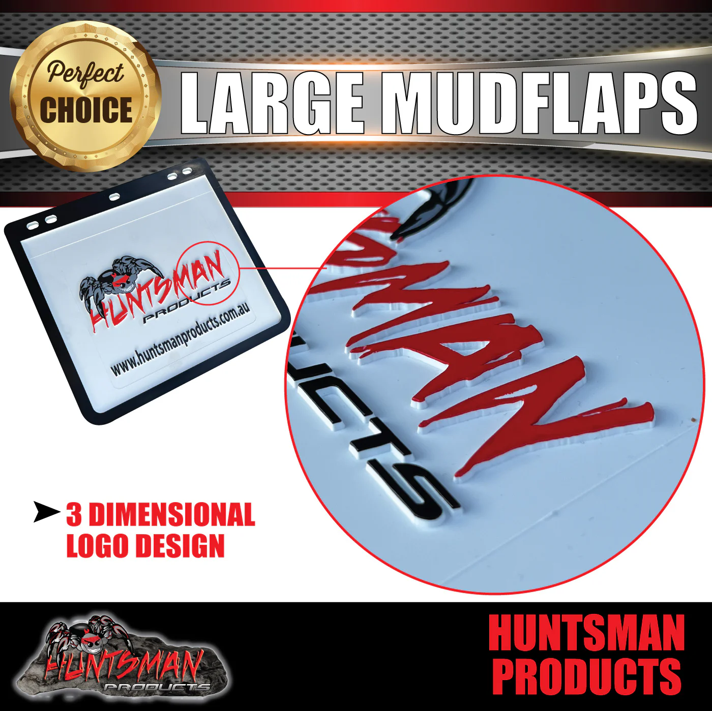2x Huntsman Products Truck Trailer 4wd & Caravan Mud Flaps. 300mm x 280mm - Image 2