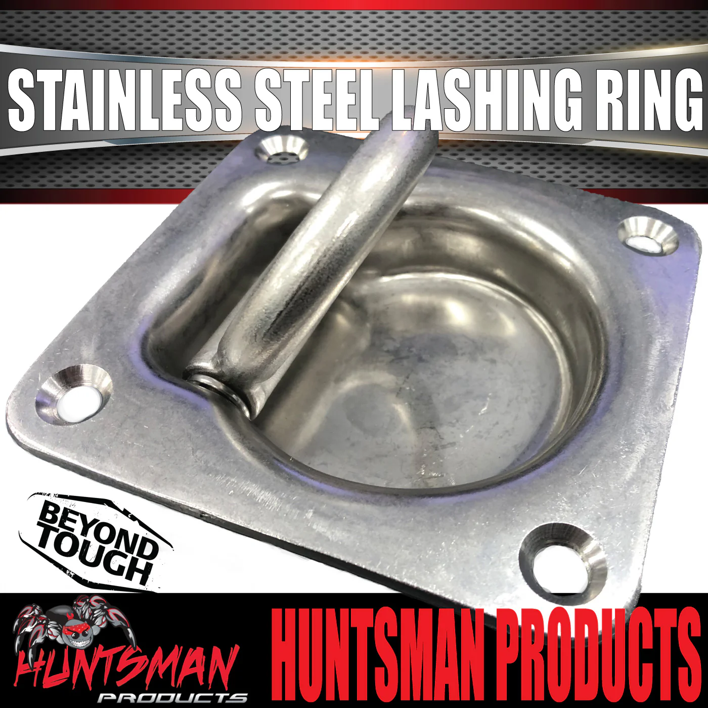x1 Stainless Steel Lashing Ring Tie Down Point. 95mm x 102mm. Anchor For Trailer Utes - Image 4