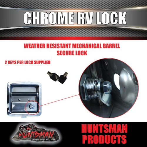 2x Stainless Steel Caravan RV Motorhome Trailer Canopy Lock. Pull Down Up Handle - Image 4