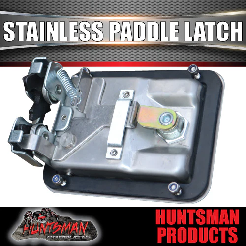2x Stainless Steel Rotary Paddle Door Flush Latch Tool Box Canopy Locking - Image 3