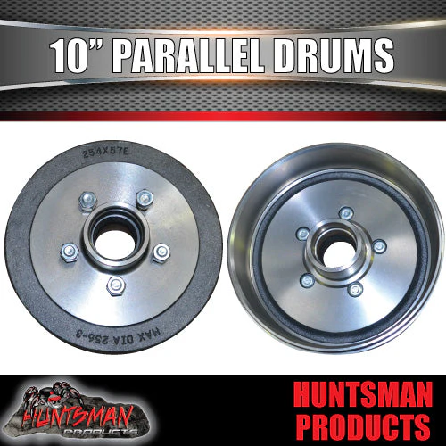 2X Trailer 10" Drums Suit 5 Stud Ford 5/114.3 PCD & S/L Parallel Bearings L68149 - Image 2