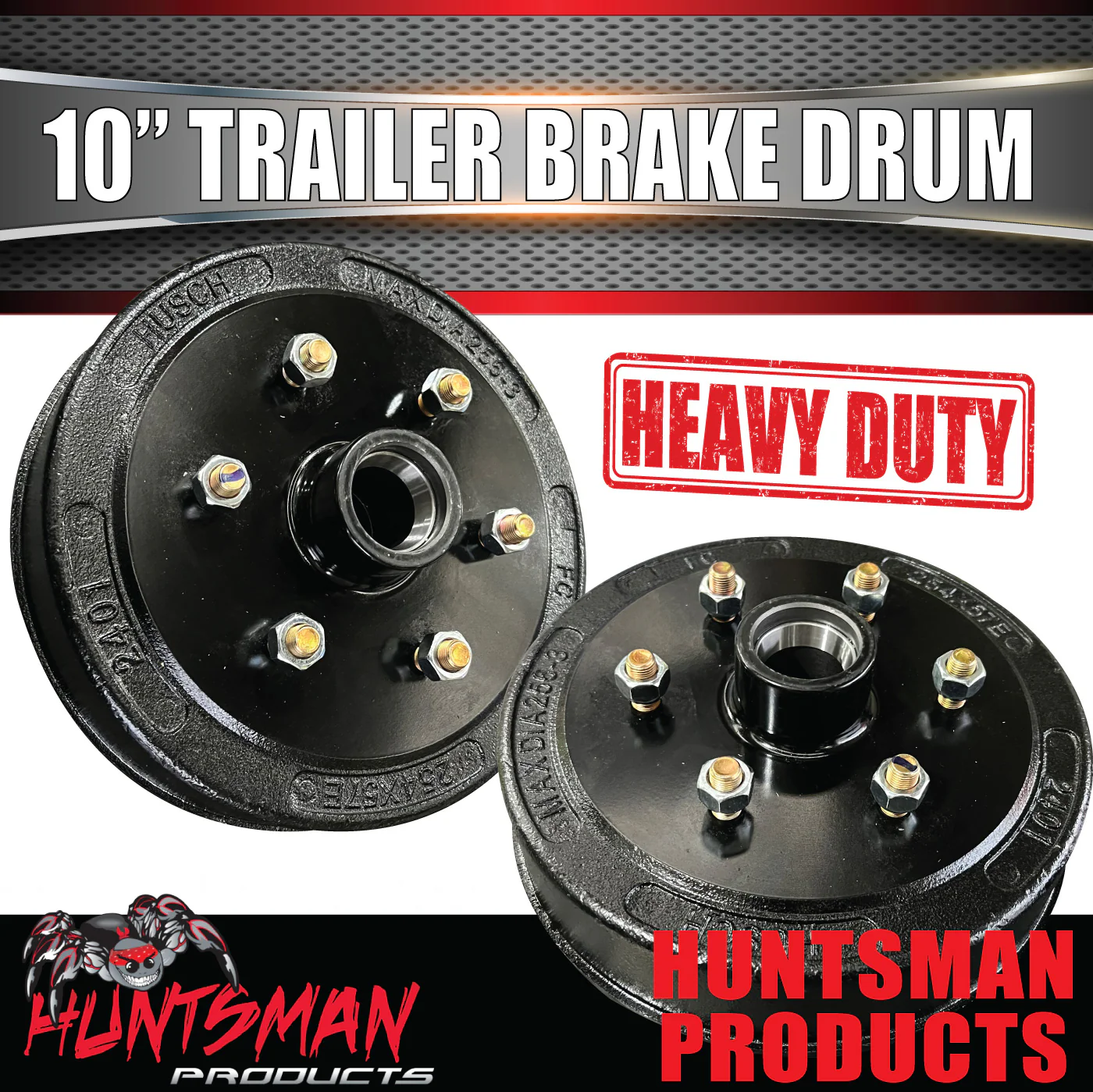 2X Trailer 10" Drums Suit 6 Stud Landcruiser Stud Pattern. 6/139.7 PCD & L/M Holden Bearings. - Image 6