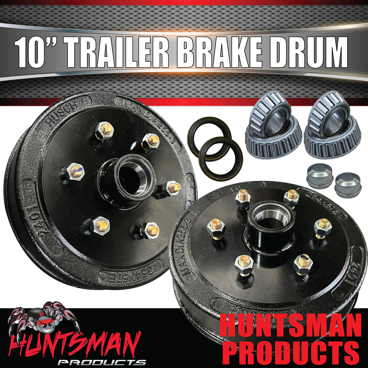 2X Trailer 10" Drums Suit 6 Stud Landcruiser 6/139.7 PCD & S/L KOYO Bearings - Image 6