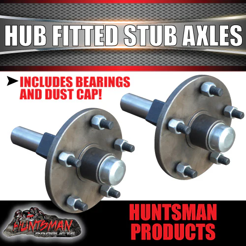 2X Trailer 4wd 5 Stud hubs 5/150 PCD 2000kg Fit to machined to sleeve Stub Axles - Image 4