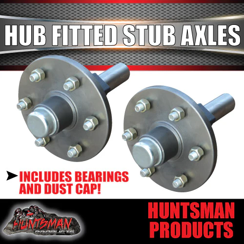 2X Trailer 4wd 6 Stud hubs 6/139.7 2000kg Fit to machined to sleeve Stub Axles - Image 3