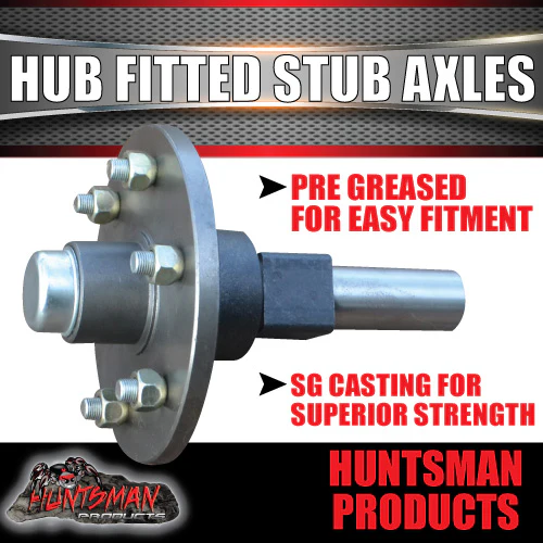 2X Trailer 4wd 6 Stud hubs 6/139.7 2000kg Fit to machined to sleeve Stub Axles - Image 4