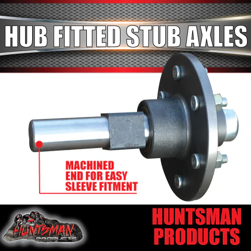 2X Trailer 4wd hubs 1400kg, Fitted to machined to sleeve Stub Axles. SL Bearings - Image 4
