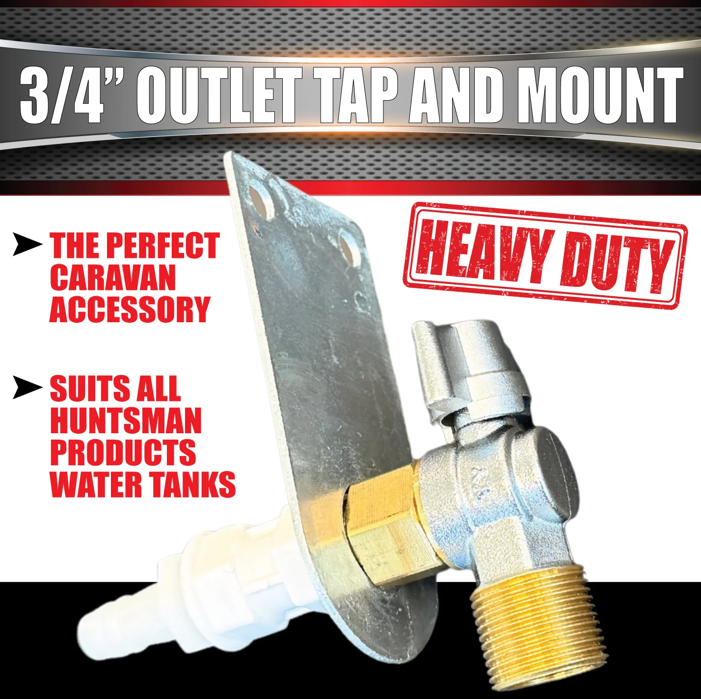 3/4" Outlet Tap & Mount Bracket Kit Suits 4wd Caravan Camper Water Tanks - Image 5