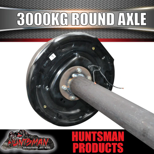 3000KG Trailer Caravan 12" Electric Braked Axle.  65mm Round Solid. - Image 3