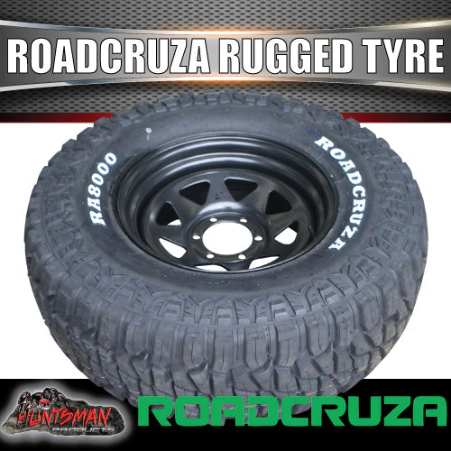315/75R16 Roadcruza RA8000 Tyre on 16" Black Steel Wheel Rim. 127/124Q 3 Ply Sidewall - Image 4